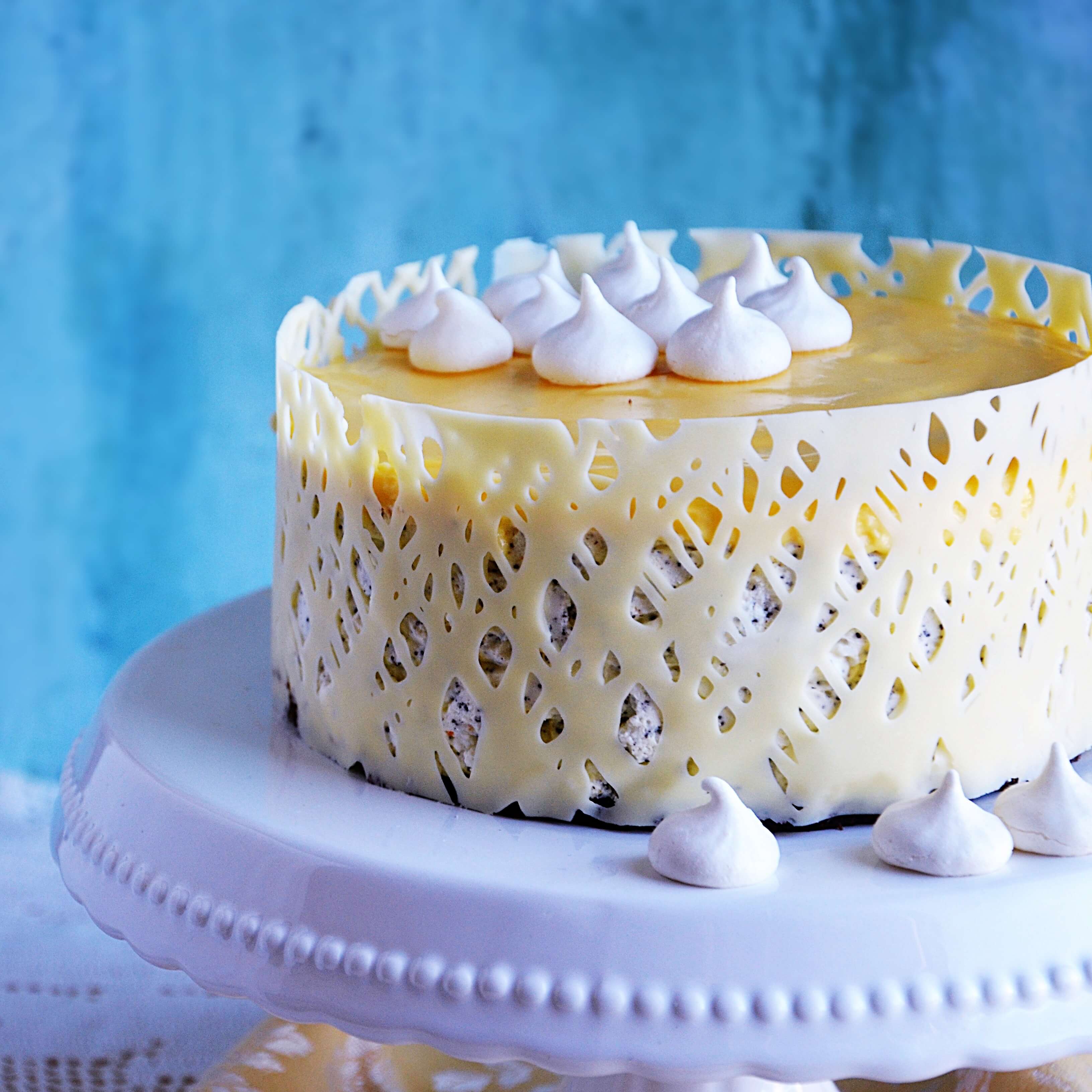 Mákos túró mousse torta narancs curd-del