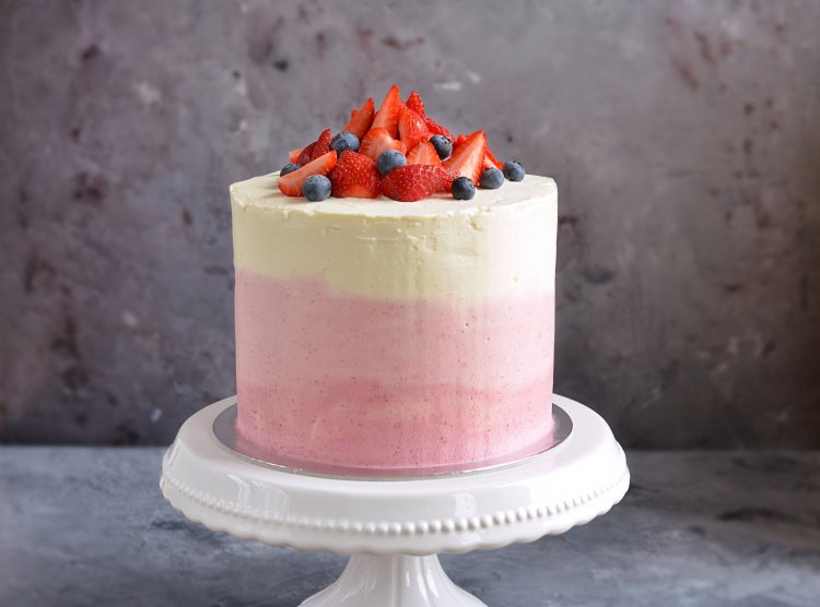 epres-fehércsokis-mascarponés ombre torta recept