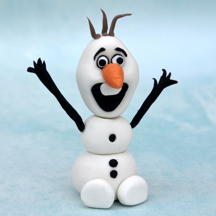 Olaf figura készítése fondantból - Olaf, a hóember lépésről-lépésre útmutató