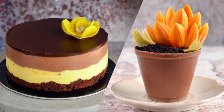 Mangó mousse csoki virágcserépben - recept