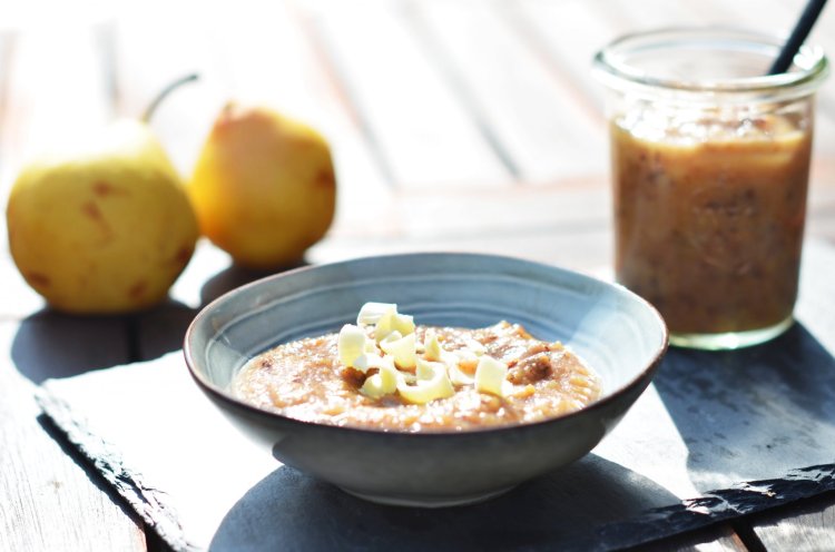 Fehércsokis-étcsokis körtelekvár recept - csokoládés körtelekvár készítése