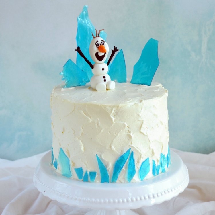 Cukorüveg készítése - jéghegyek Jégvarázs tortára