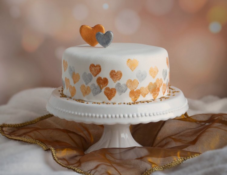 Valentin napi torta - nyomdázás tortára