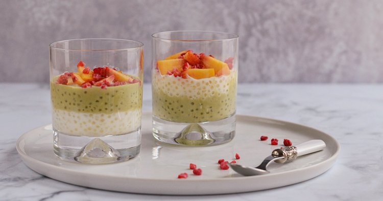 pisztáciás málnás tápiókapuding recept