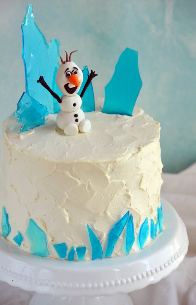 Cukorüveg jéghegy készítése Jégvarázs tortára