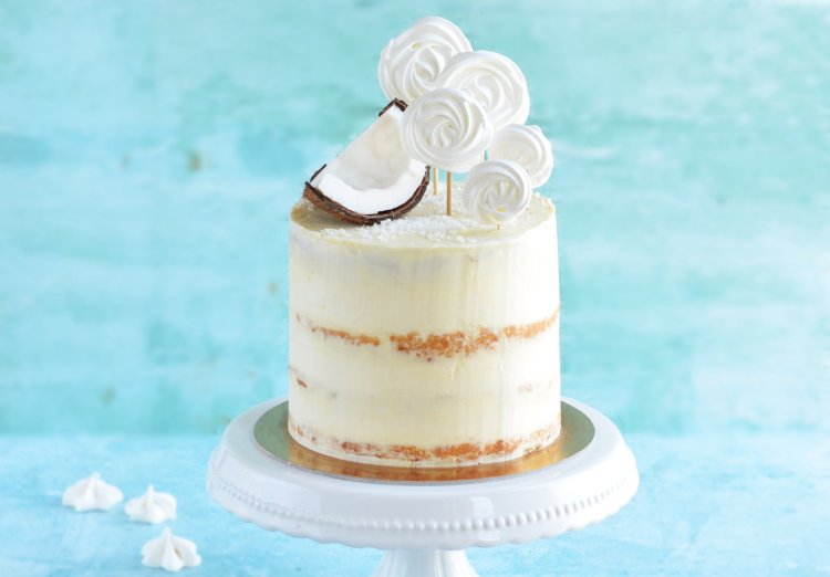 pina colada torta recept házilag - ananászos kókuszos torta - habcsóknyalóka készítése