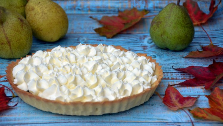 Sós karamelles-körtés tart mascarponehabbal - őszi pite recept