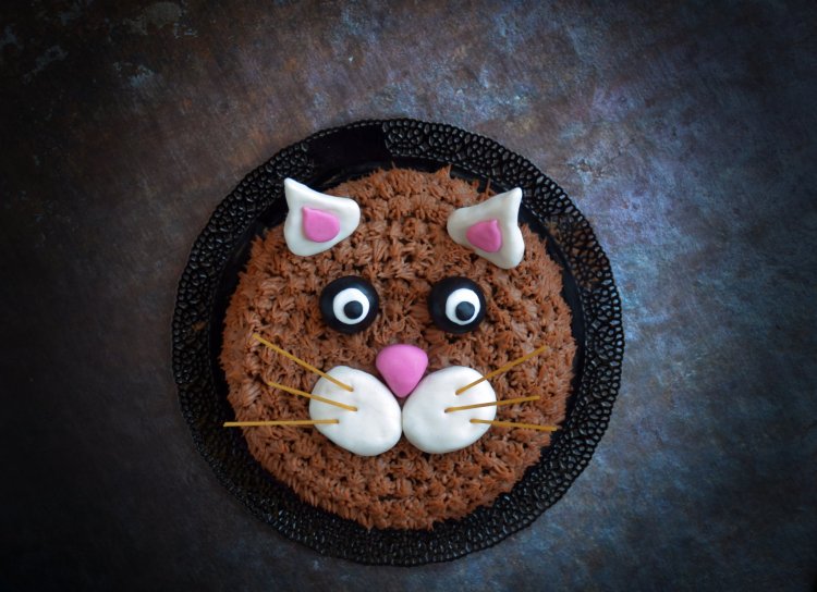 Cica torta - szőrös minta készítése tortára, habzsákkal