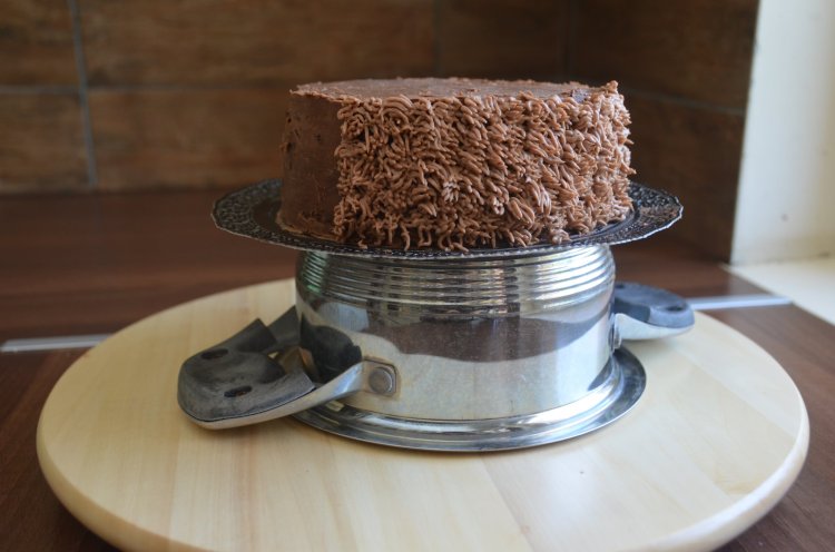 Szőrös minta készítése tortára, habzsákkal