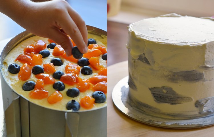 vízfesték hatású betontorta készítése házilag - fázisfotó