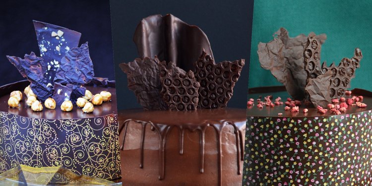 Buborékfóliás és gyűrött hatású csokoládé dekorációk készítése egyszerűen lépésről lépésre