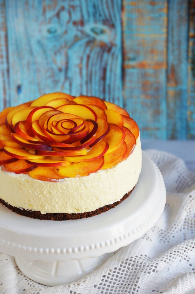 barackos túrótorta recept sütés nélkül - rózsatorta