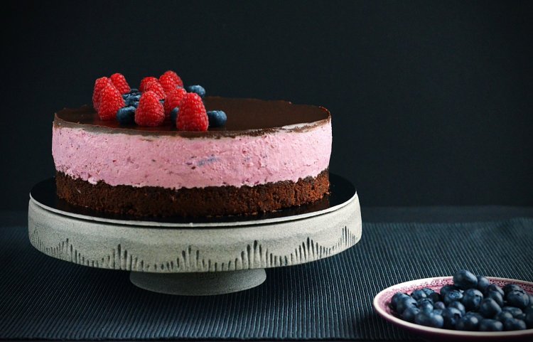 Szedres-málnás túrómousse torta recept cukormentesen, xilittel, eritrittel