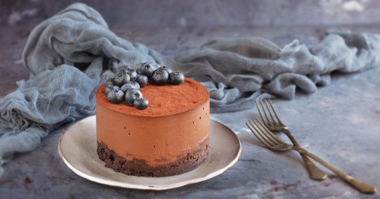 cukormentes vegán csokis namelaka torta recept áfonyával