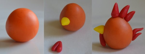 Húsvéti marcipánfigura készítésének lépései. Marcipánkakas.