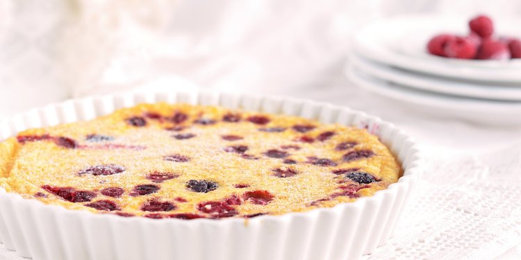 erdei gyümölcsös-túrós clafoutis recept - tejespite, tejpite