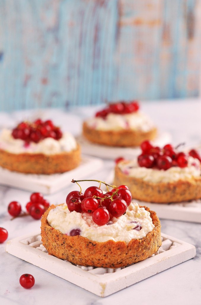 Ribizlis-túrós mini tart recept - tartelette