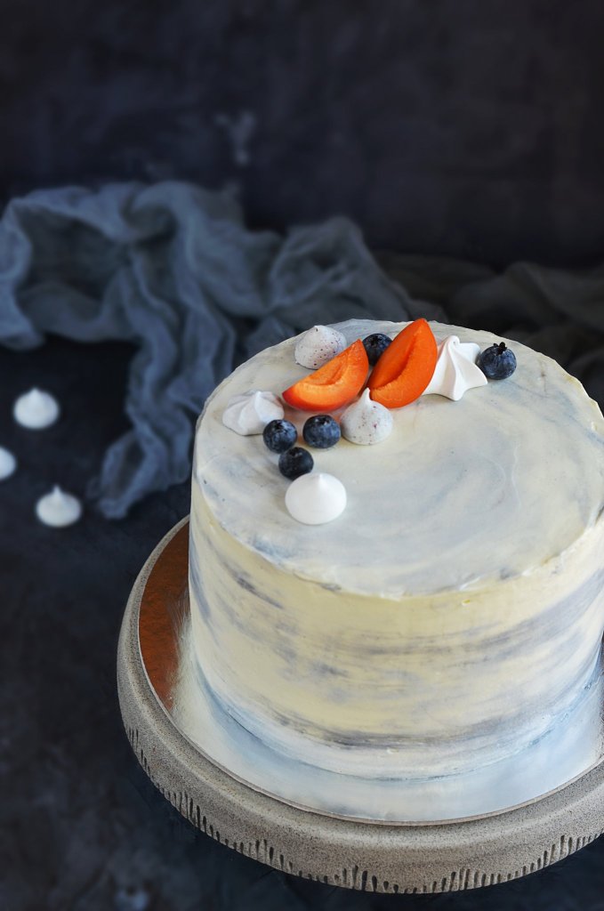 sárgabarackos-áfonyás vaníliakrémes diótorta recept - betontorta készítése házilag