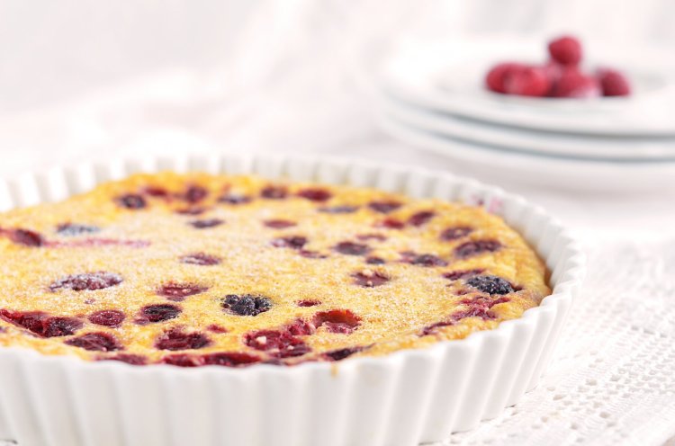 erdei gyümölcsös-túrós clafoutis recept - tejespite