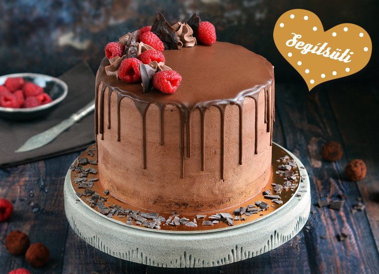 Segítsüti 2019 tavasz - Sweet and Crazy málnás belga csokikrémes csurgatott torta
