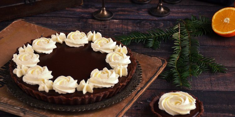 Narancsos csoki mousse pite narancsos mascarponehabbal - karácsonyi tart recept