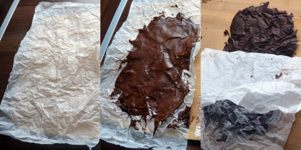 Csoki dekorációk készítése házilag egyszerűen - gyűrött hatású csoki díszek lépésről lépésre