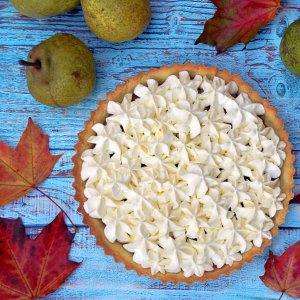 Sós karamelles-körtés tart mascarponehabbal - őszi pite recept