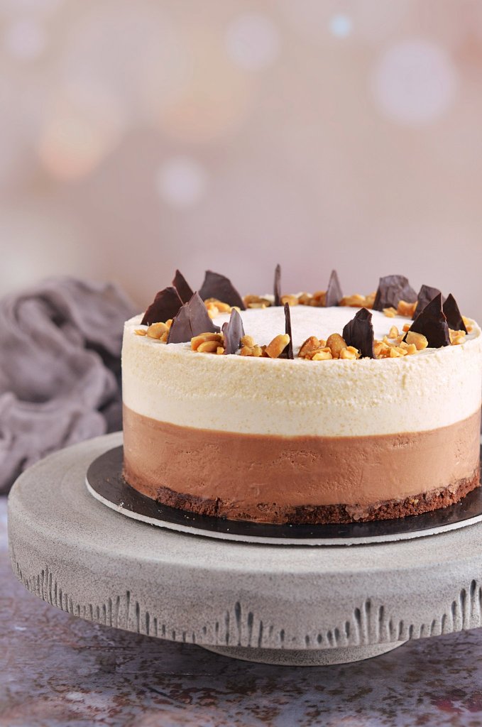 csokis-mogyoróvajas mousse torta recept - sós mogyorós mousse készítése