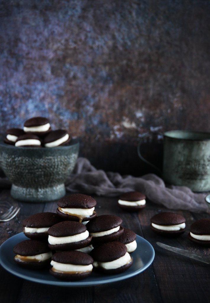 Whoopie pie recept sós karamellel és meggyel