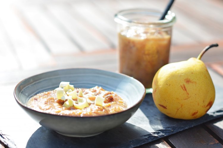 dupla csokis körtelekvár recept - fehércsokis-étcsokis körtelekvár készítése