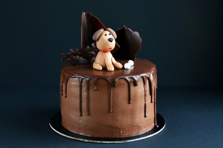 Kutyás torta - fondant kutya figura készítése egyszerűen
