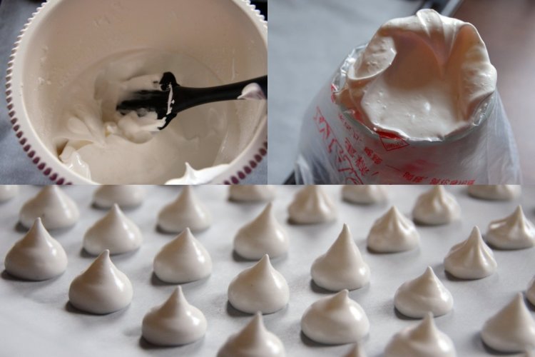 vegán habcsók készítése csicseriborsó levéből - tojás nélküli habcsók