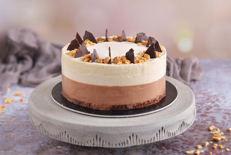 csoki-mogyoróvaj mousse torta recept - sós mogyorós mousse készítése
