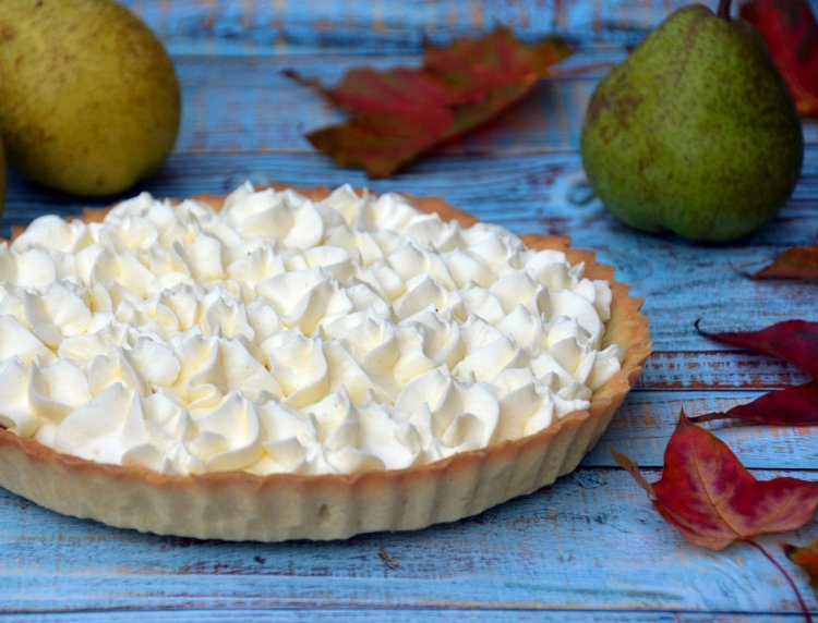 Sós karamelles-körtés tart mascarponehabbal - körtés pite recept