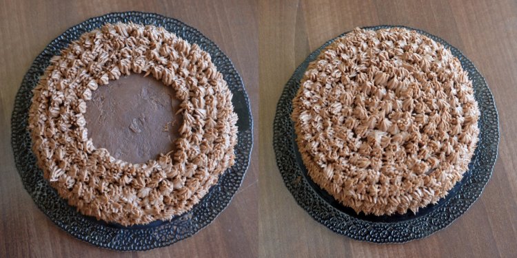 Szőrös minta készítése tortára, habzsákkal