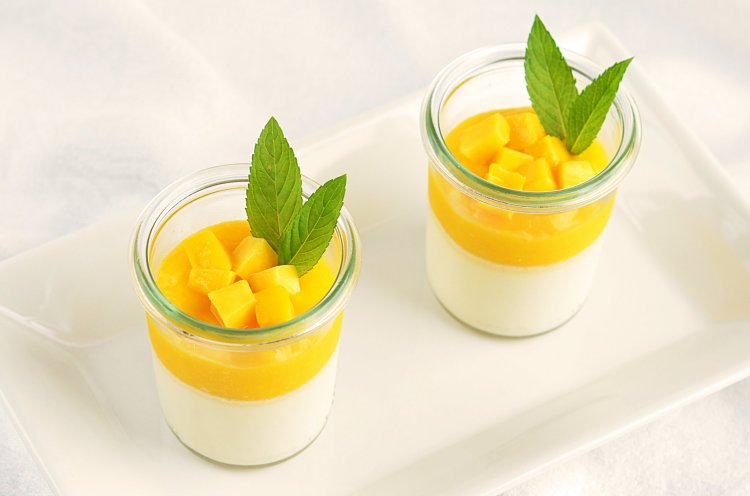 Mangós panna cotta készítése cukormentesen