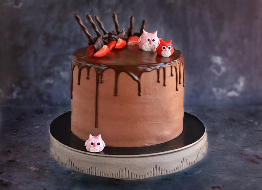 baglyos torta házilag - fondant bagoly figura készítése