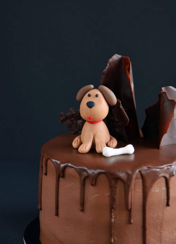 Kutyás torta - fondant kutya készítése egyszerűen