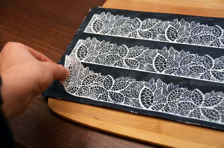 Házi cukorcsipke készítése tortára - csipkés torta