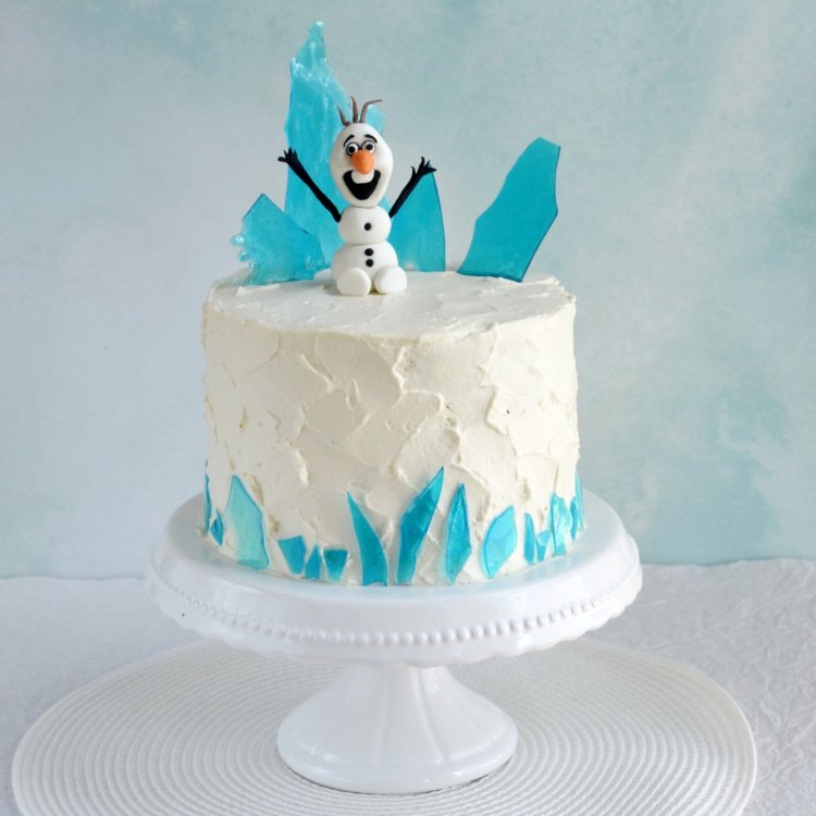 Cukorüveg készítése - jéghegyek a Jégvarázs tortára