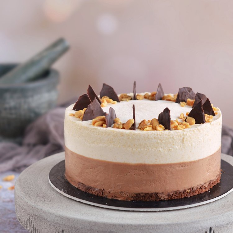 csokis-mogyoróvajas mousse torta recept - sós mogyorós mousse készítése