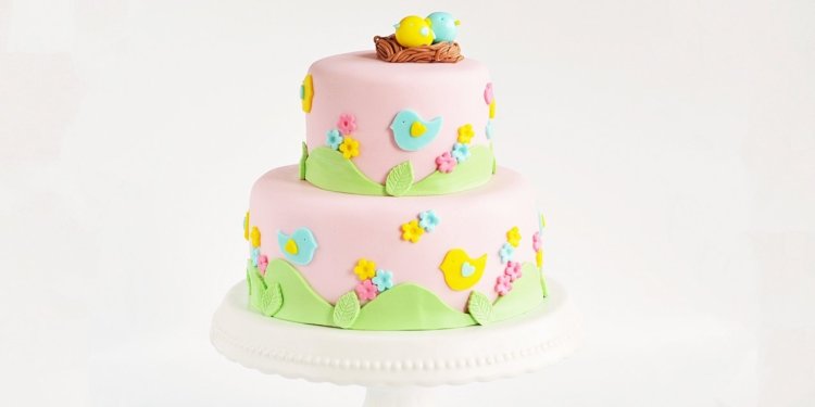 Madaras torta készítése fondanttal - emeletes madár torta