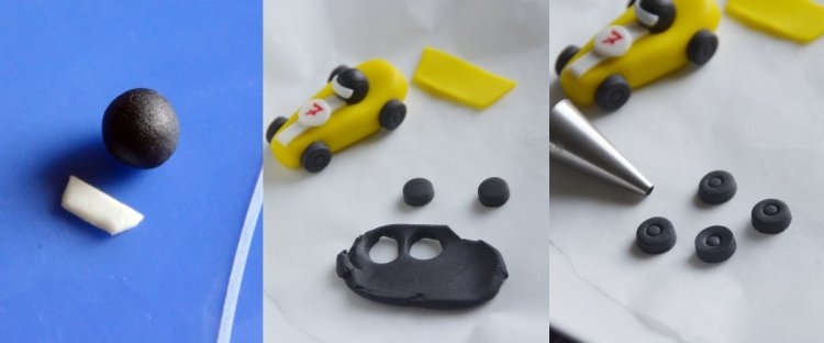 Forma 1 versenyautó készítése fondantból
