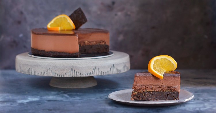 oléna szelet recept - narancsos csokis mogyorókrémes torta