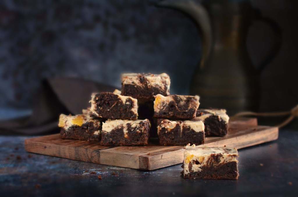 Barackos-túrós brownie