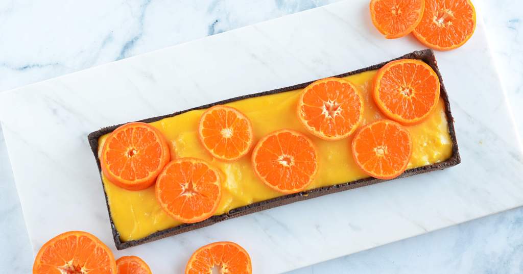 mandarinkrémes tart - mandarinpite