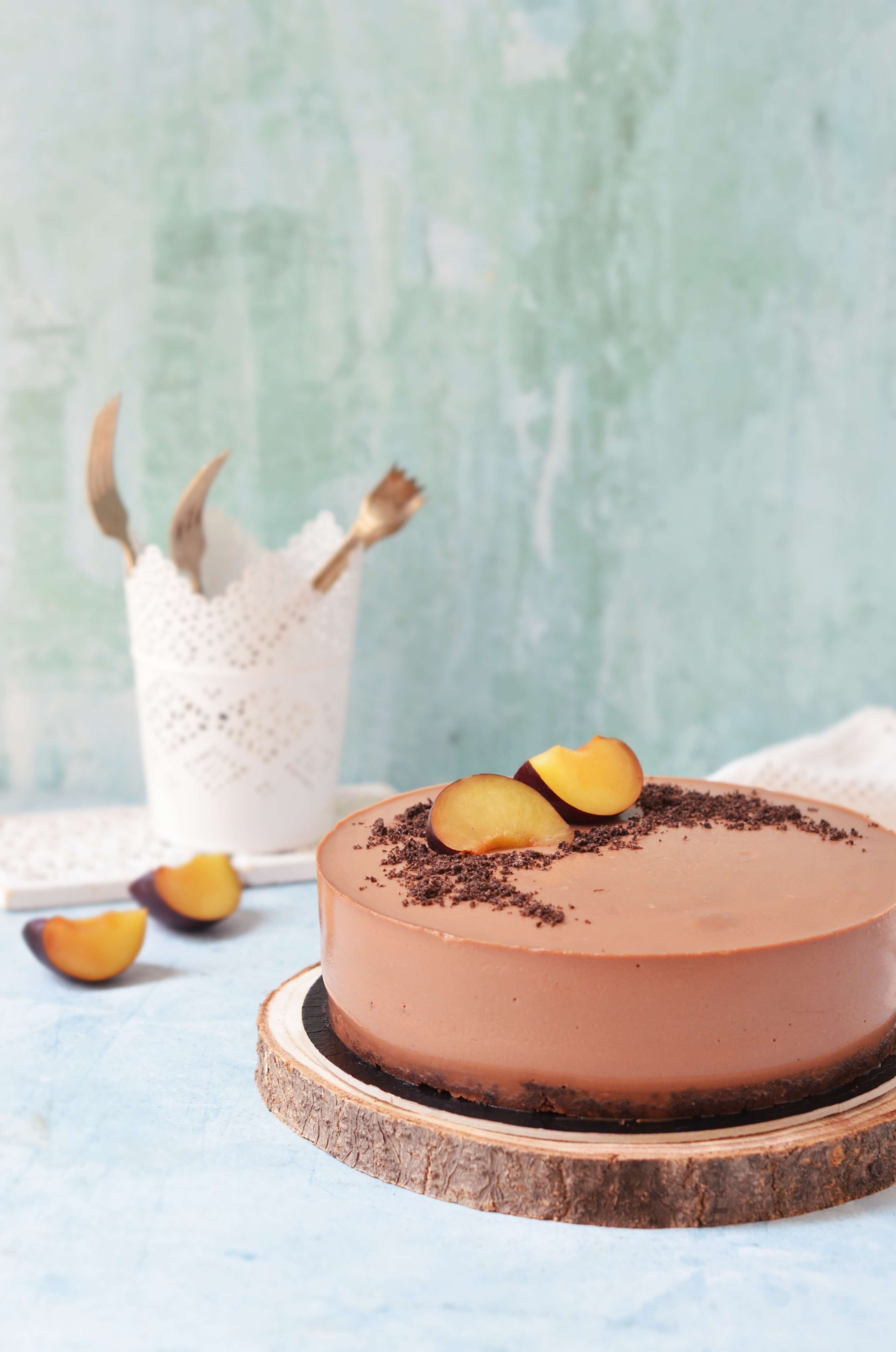 Fahéjas szilvás csokis namelaka torta recept