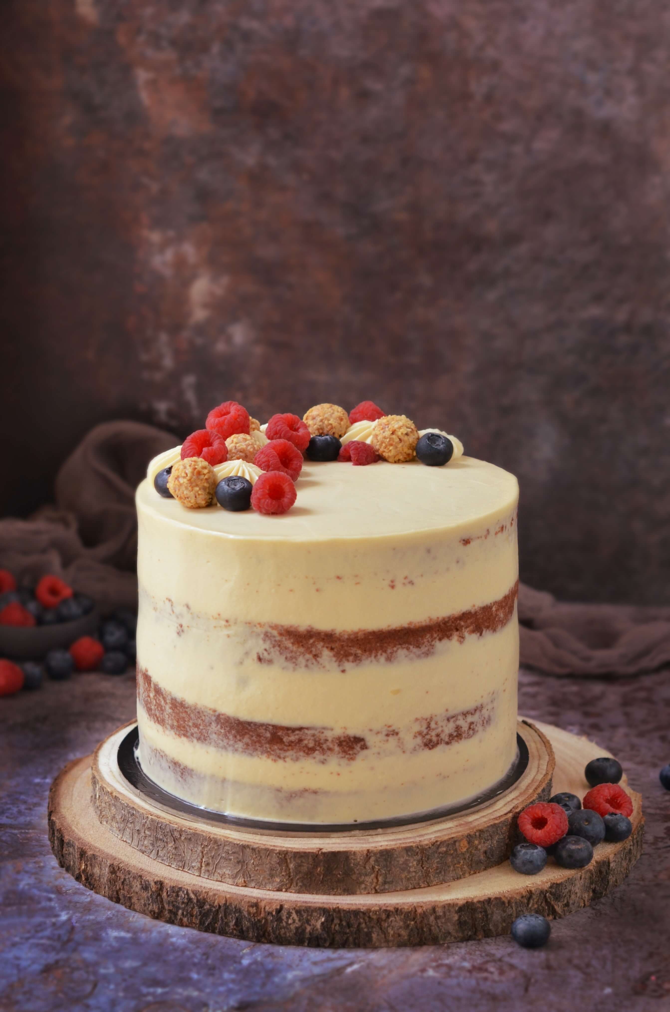 karamelltorta áfonyával recept