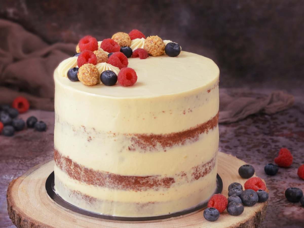 Karamelltorta áfonyával